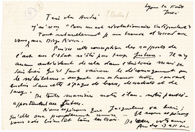 Surrealist Andre Masson Endorses Breton And Rivera S Manifesto For An Independent Revolutionary Art By Masson Andre Search For Rare Books Abaa