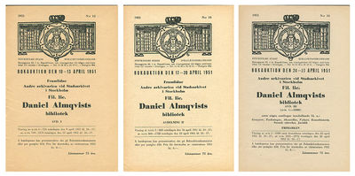 Bokauktion den 10-13 april 1951. Framlidne andre…