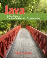 Java : An Introduction to Problem Solving and Programming
