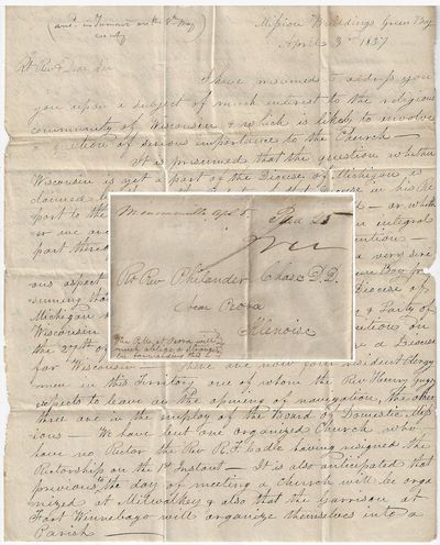 1837 - Letter regarding the separation of previously established Episcopal churches and missions from the Diocese of Michigan after Wisconsin became its own territory in 1836