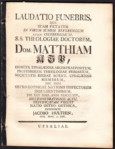Laudatio funebris, qua... dom Matthiam Asp,…
