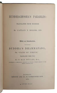 Buddhaghosha's Parables: Translated from Burmese By Cptain T.- Rogers. With and Introduction,...