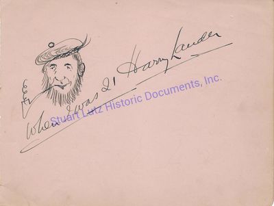 The Signatures Of Harry Lauder And Grock, Two Of The Highest Paid Performers Of The Early 1900s