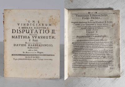 Vindiciarum S. hebrææ scripturæ disputatio II.…