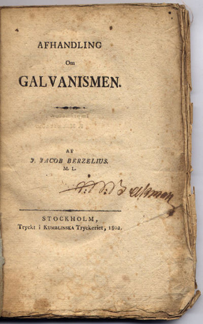 Afhandling om galvanismen.