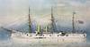 U.S. Flagship "Chicago," Matted and Framed print