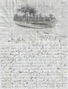 1850 - Letter from one friend to another written on Yale College illustrated stationery