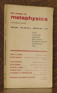 THE REVIEW OF METAPHYSICS, JUNE 1969, VOL. XXII NO. 4 by Errol E. Harris et al - Paperback - First edition - 1969 - from Andre Strong Bookseller (SKU: 18560)