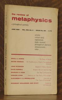 THE REVIEW OF METAPHYSICS, JUNE 1969, VOL. XXII NO. 4 by Errol E. Harris et al - 1969