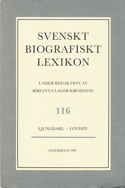 Svenskt Biografiskt Lexikon. Häfte 116 [=Band 24]…