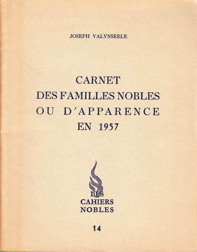 Carnet des Familles Nobles ou d’Apparene en 1957.