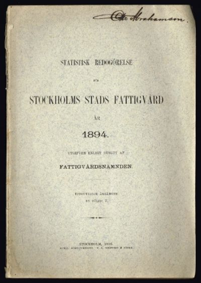 Statistisk redogörelse för Stockholms Stads…
