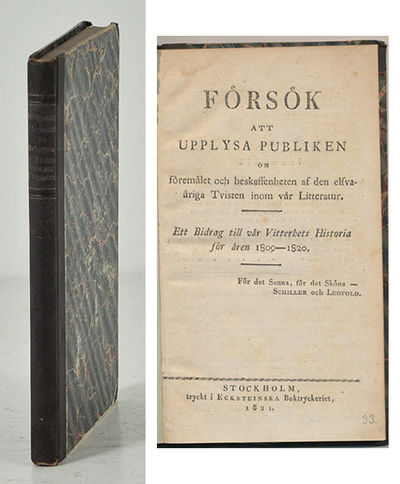 Försök att upplysa publiken om föremålet och…