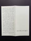 Exhibition invitation: André-Poujet (opens 1 June [1954])