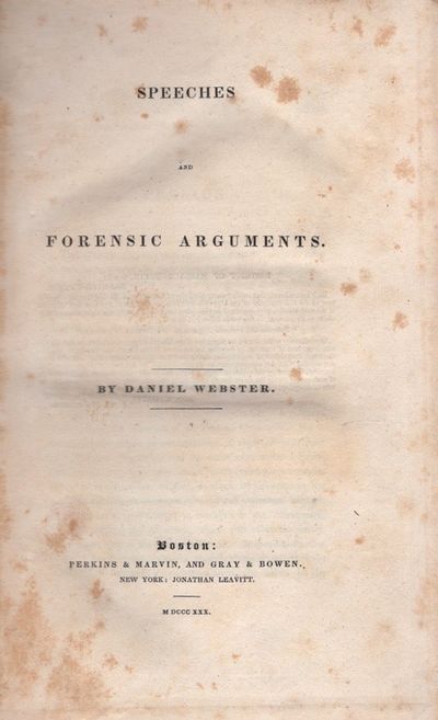 Speeches and Forensic Arguments