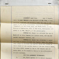 Typed document signed, an agreement between Western Film Exchange of New York and Frank Meyer, concerning the terms of a loan