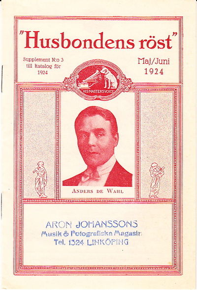 ”Husbondens röst” supplement n:o 3 till katalog…