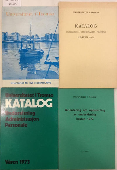 Fire hefte: Katalog - Undervisning, adminsitrasjon, personale Høsten 1972. Katalog - Undervisning, adminsitrasjon, personale Våren 1973. Orientering for nye studenter 1973. Orientering om oppstarting av undervisning høsten 1972 (photo 1)