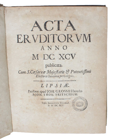 Specimen Dynamicum (+) Notatiuncula Constructiones Lineae in qua Sacoma aequilibrium cum pondere moto faciens incedere debet. Et quaedam de Quadraturis (+) Resposio ad nonnullas Difficultates a Bern. Nieuwentüt circa Methodum differentialem motas (+) ... - [FIRST PUBLICATION OF THE "BERNOULLI EQUATION".] (photo 2)