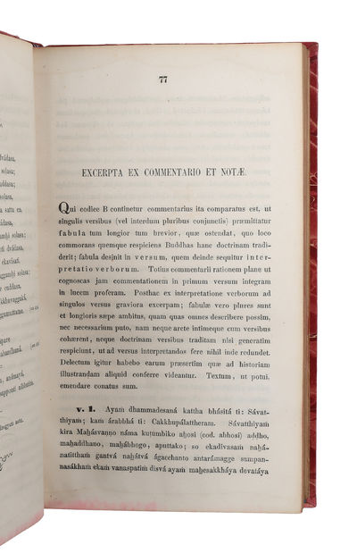 Dhammapadam. Ex tribus codicibus hauniensibus palice edidit, latine vertit, excerptis ex commentario palico notisque illustravit. - [FIRST FULL TRANSLATION OF THE DHAMMAPADA - FOUNDING PALI STUDIES IN THE WEST] (photo 4)
