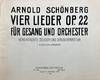 [Op. 22]. Vier Lieder [Short score]