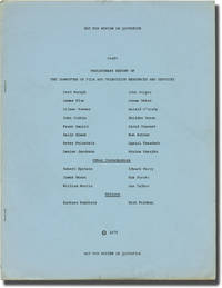 Preliminary Report of the Committee on Film and Television Resources and Services (First Edition)