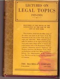 Lectures on Legal Topics 1923-1924