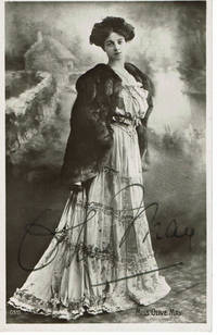 image of PHOTO POSTCARD OF GAIETY GIRL OLIVE MAY WHO TWICE MARRIED INTO THE BRITISH PEERAGE.
