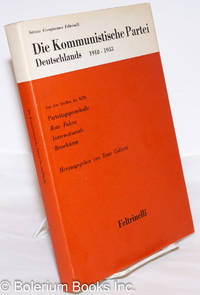 image of Die Kommunistische Partei Deutschlands 1918-1933; Ein bibliographischer Beitrag