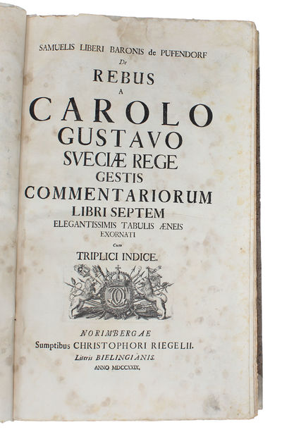 De Rebus a Carolo Gustavo Sveciae Rege Gestis commentariorum libri septem. Elegantissimis Tabulis aeneis exornati cum triplici Indice. (2 Parts). - [THE MAGNIFICENT ILLUSTRATION OF THE SWEDISH WARS 1655-60] (photo 2)