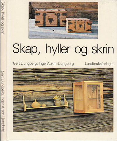 Skap, hyller og skrin.