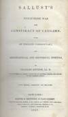 SALLUST'S JUGERTHINE WAR AND CONSPIRACY OF CAITILINE, WITH AN ENGLISH COMMENTARY, AND BIOGRAPHICAL AND HISTORICAL INDEXES