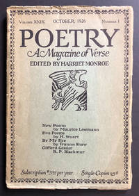 Poetry, Volume 29, Number 1 (XXIX, I; October 1926) - includes At Melville