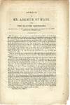 SPEECH OF MR. ASHMUN, OF MASS., UPON THE SLAVERY QUESTIONS, IN COMMITTEE OF THE WHOLE OF THE UNITED STATES HOUSE OF REPRESENTATIVES, MARCH 27, 1850