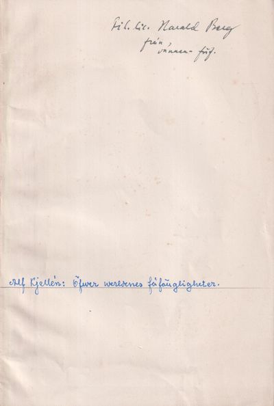 Öfwer werldenes fåfängligheter. Några synpunkter…