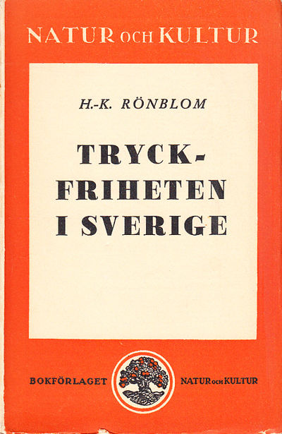 Tryckfriheten i Sverige. [Utg. av] Bokförlaget…