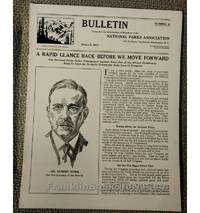 National Parks Association Bulletin March 8, 1923