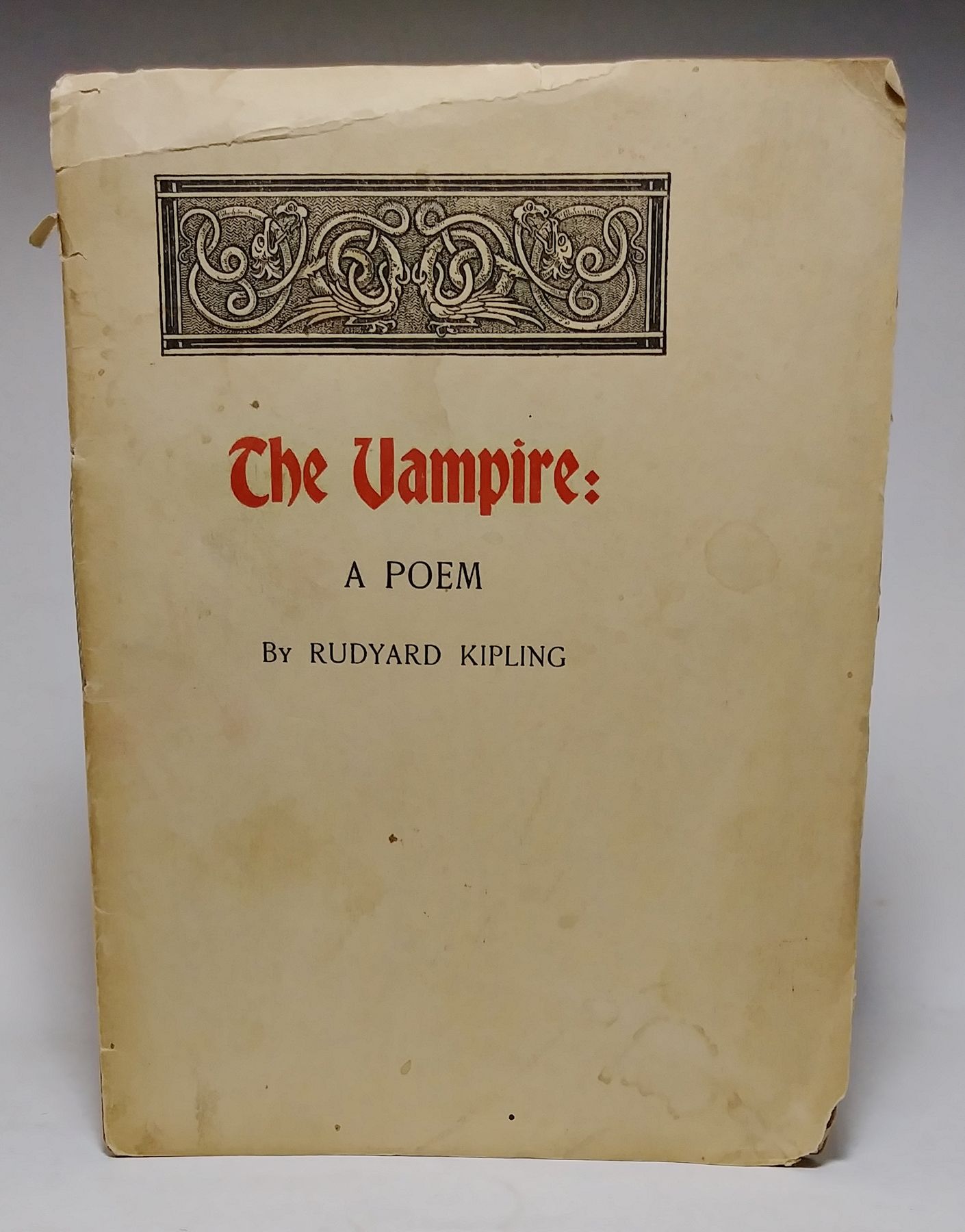 Mitternacht Ringen Satz the vampire by rudyard kipling 1897 Schwer zu