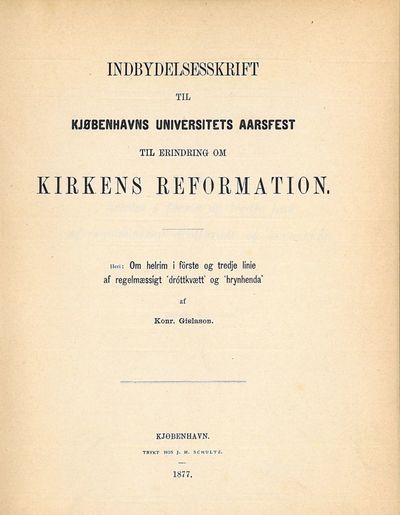 Om helrim i förste og tredje linie af…
