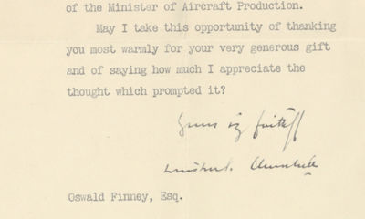 Prime Minister Winston Churchill, October 1940, the Battle of Britain and the Spitfire, Which Made That Victory Possible