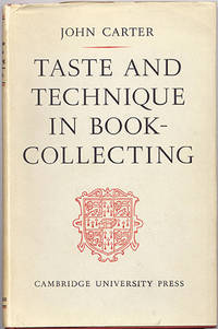 Taste & technique in book-collecting. A study of…