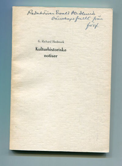Kulturhistoriska notiser.