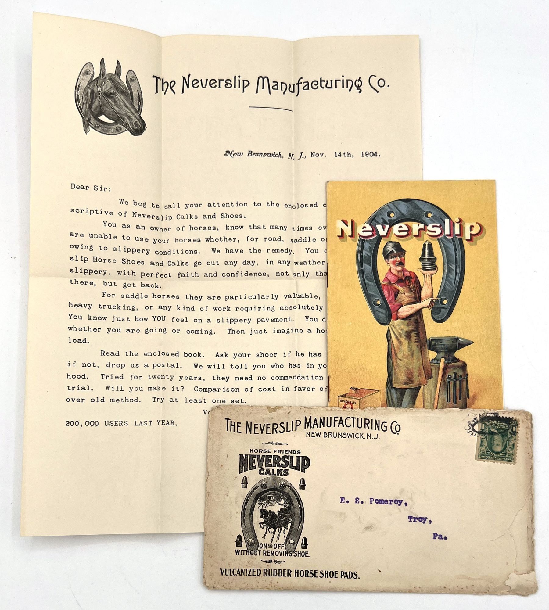 Ephemera Advertising "Neverslip" Brand Calks and S