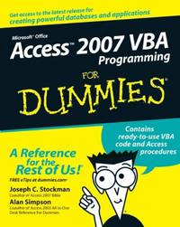 Access 2007 VBA Programming FD (For Dummies)