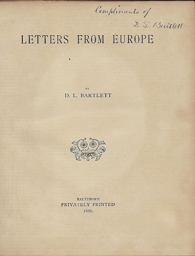 LETTERS FROM EUROPE