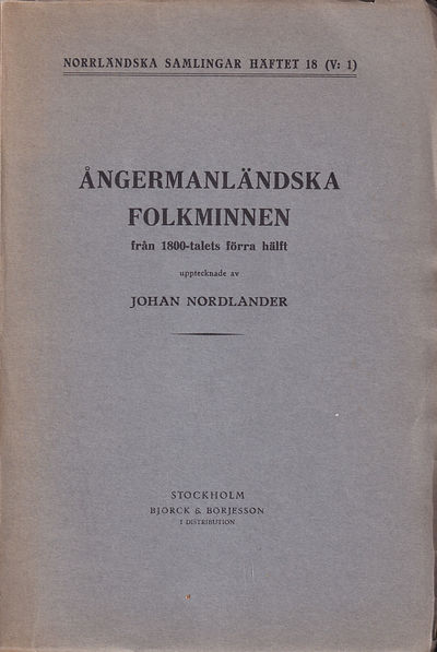 Ångermanländska folkminnen från 1800-talets förra…