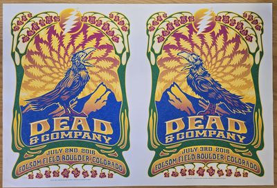 Dead & Company Poster Folsom Field, July 2+3, 2016 exCollection Bill Walton