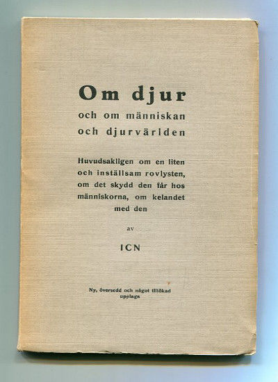 Om djur och om människan i djurvärlden.…