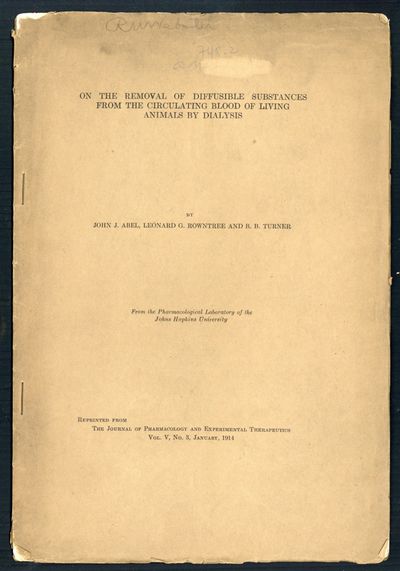 On the removal of diffusible substances from the circulating blood of living animals by dialysis. Offprint