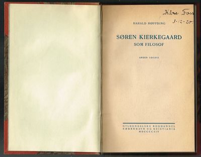 Søren Kierkegaard som filosof. Anden udgave.